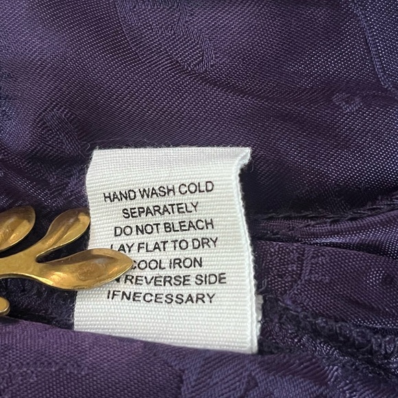 BUCKETLIST Clothing Women's Front Tie Button Down Jumpsuit Jacquard Navy L - Picture 11 of 11